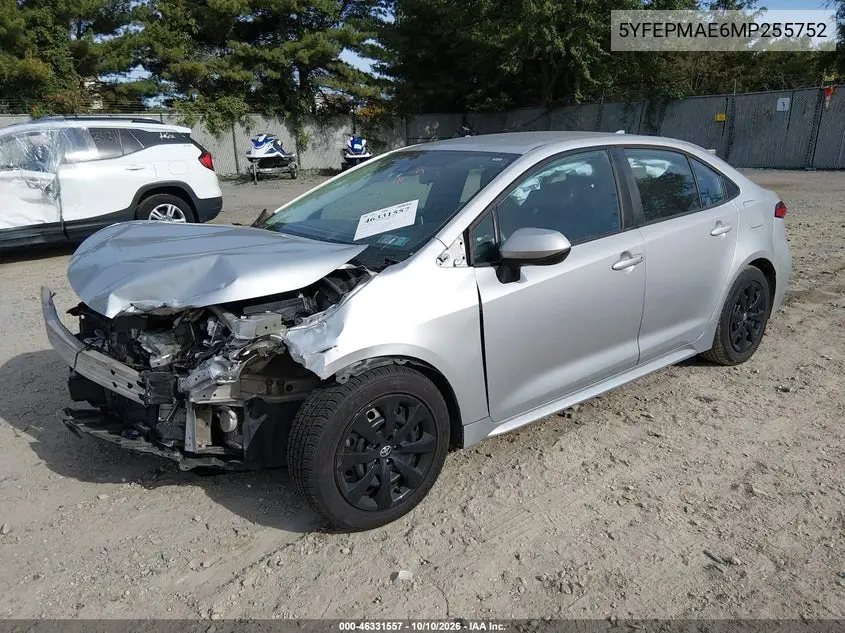 2021 TOYOTA COROLLA VIN 5YFEPMAE6MP255752 — фото 2