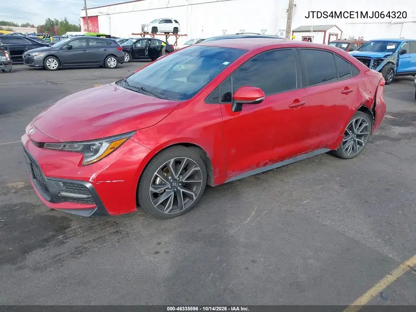 2021 TOYOTA COROLLA VIN JTDS4MCE1MJ064320 — фото 2