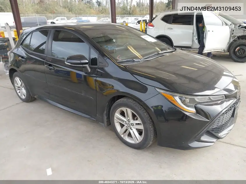 TOYOTA COROLLA 2021, VIN JTND4MBE2M3109453