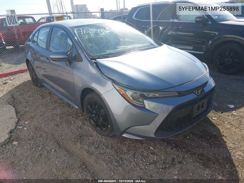 TOYOTA COROLLA 2021, VIN 5YFEPMAE1MP255898