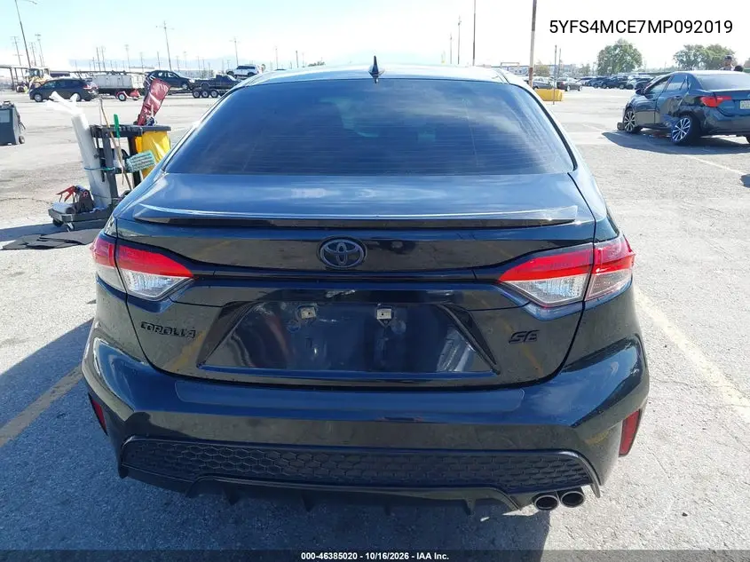 2021 TOYOTA COROLLA VIN 5YFS4MCE7MP092019 — фото 16