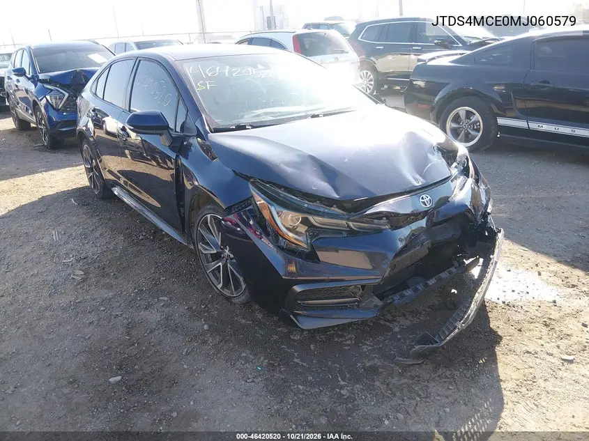 TOYOTA COROLLA 2021, VIN JTDS4MCE0MJ060579