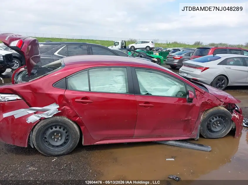 2022 TOYOTA COROLLA VIN JTDBAMDE7NJ048289 — фото 12