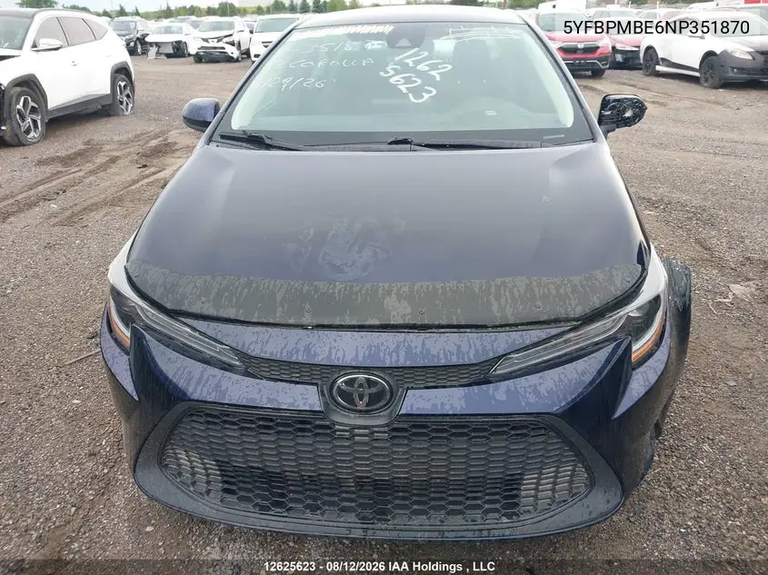 2022 TOYOTA COROLLA VIN 5YFBPMBE6NP351870 — фото 13