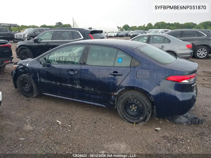 2022 TOYOTA COROLLA VIN 5YFBPMBE6NP351870 — фото 15