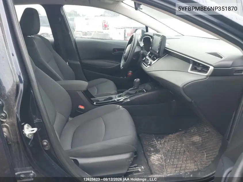 2022 TOYOTA COROLLA VIN 5YFBPMBE6NP351870 — фото 5