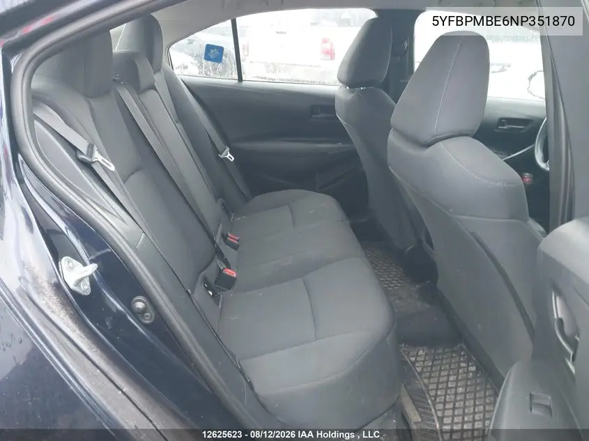 2022 TOYOTA COROLLA VIN 5YFBPMBE6NP351870 — фото 8