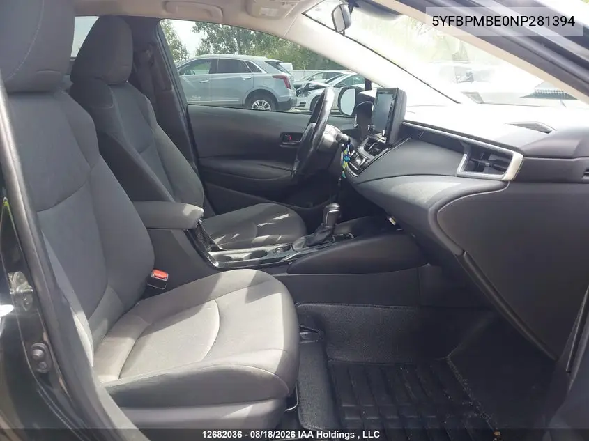 2022 TOYOTA COROLLA VIN 5YFBPMBE0NP281394 — фото 5