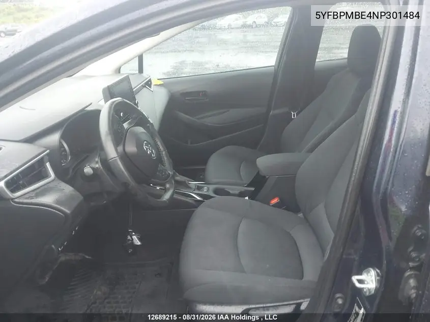 2022 TOYOTA COROLLA VIN 5YFBPMBE4NP301484 — фото 5
