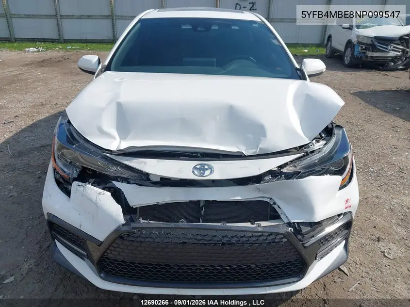 2022 TOYOTA COROLLA VIN 5YFB4MBE8NP099547 — фото 10