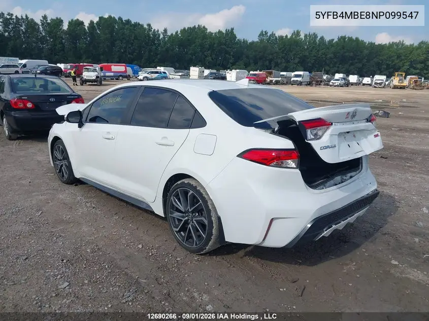 2022 TOYOTA COROLLA VIN 5YFB4MBE8NP099547 — фото 3