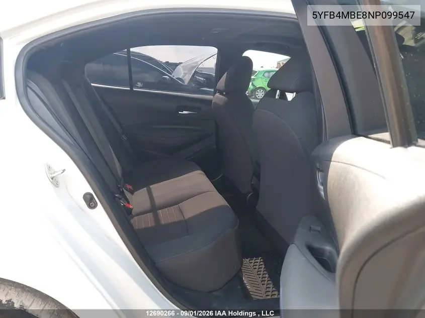 2022 TOYOTA COROLLA VIN 5YFB4MBE8NP099547 — фото 8