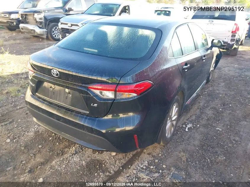 2022 TOYOTA COROLLA VIN 5YFBPMBE3NP295192 — фото 4