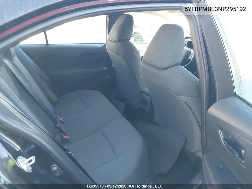 2022 TOYOTA COROLLA VIN 5YFBPMBE3NP295192 — фото 8