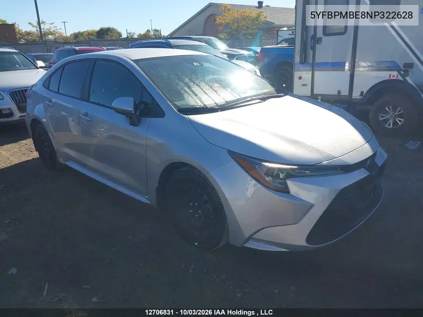 TOYOTA COROLLA 2022, VIN 5YFBPMBE8NP322628