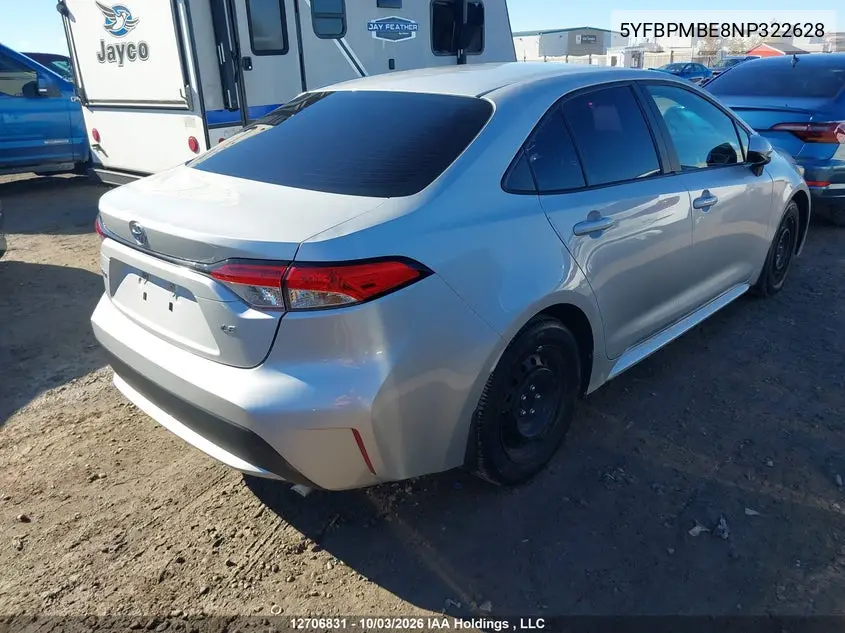 2022 TOYOTA COROLLA VIN 5YFBPMBE8NP322628 — фото 4