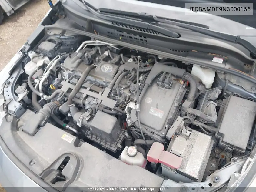 2022 TOYOTA COROLLA VIN JTDBAMDE9N3000166 — фото 10