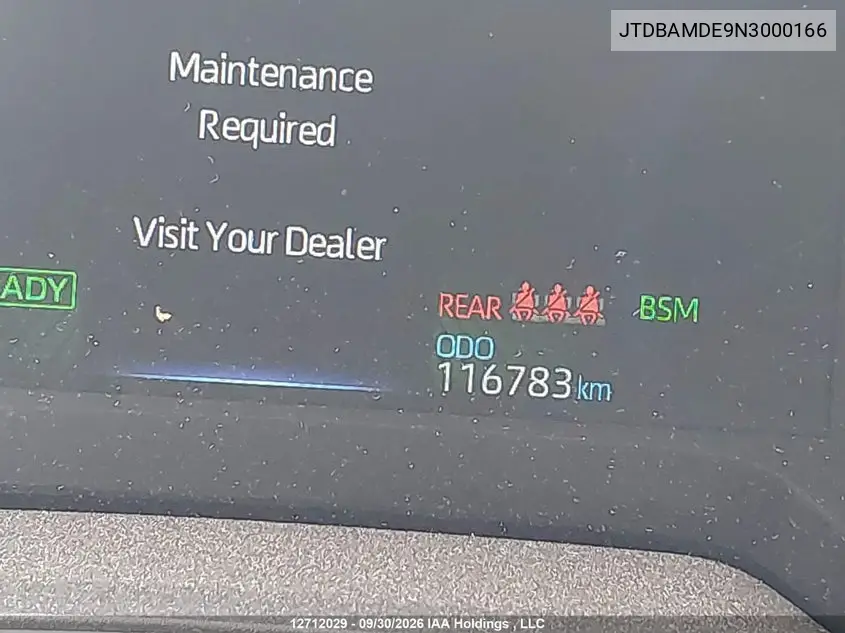 2022 TOYOTA COROLLA VIN JTDBAMDE9N3000166 — фото 15