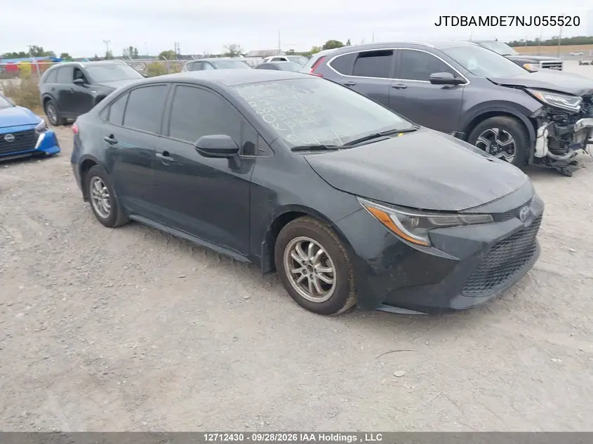 TOYOTA COROLLA 2022, VIN JTDBAMDE7NJ055520