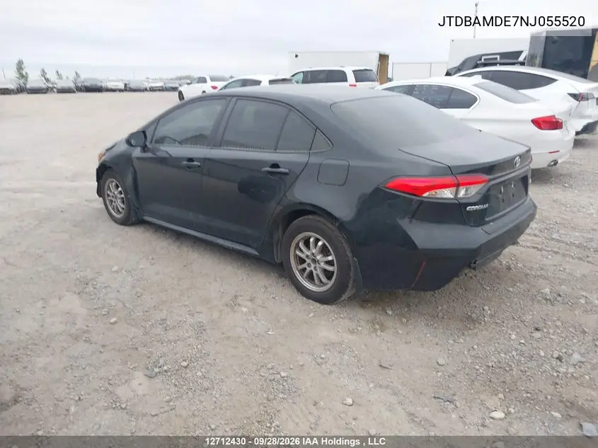 2022 TOYOTA COROLLA VIN JTDBAMDE7NJ055520 — фото 3