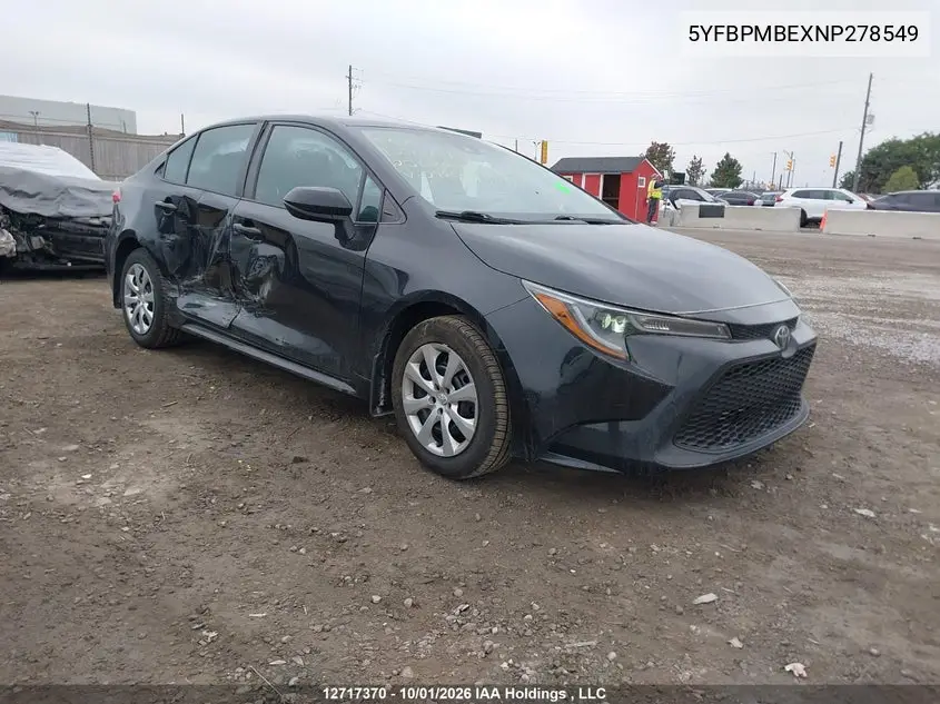 TOYOTA COROLLA 2022, VIN 5YFBPMBEXNP278549