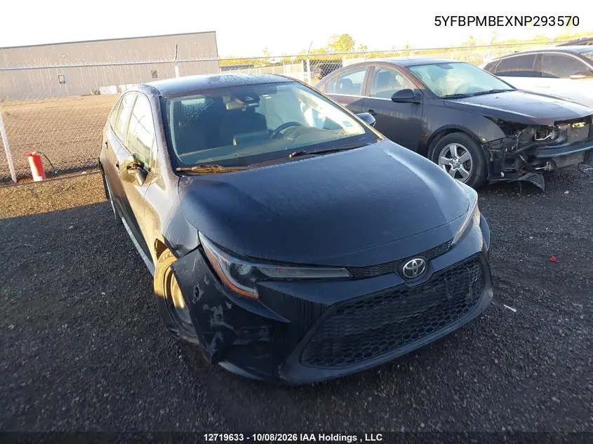 TOYOTA COROLLA 2022, VIN 5YFBPMBEXNP293570