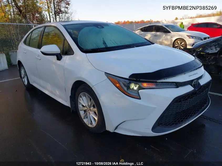 TOYOTA COROLLA 2022, VIN 5YFBPMBE2NP385269