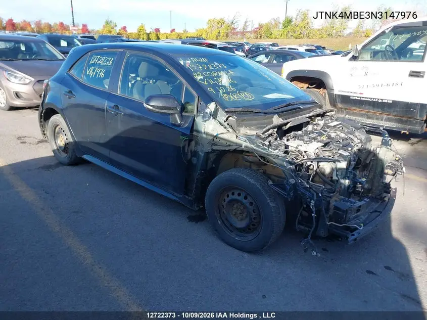 TOYOTA COROLLA 2022, VIN JTNK4MBE3N3147976