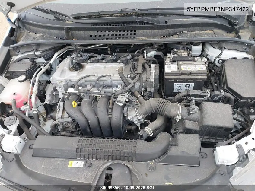 2022 TOYOTA COROLLA VIN 5YFBPMBE3NP347422 — фото 10
