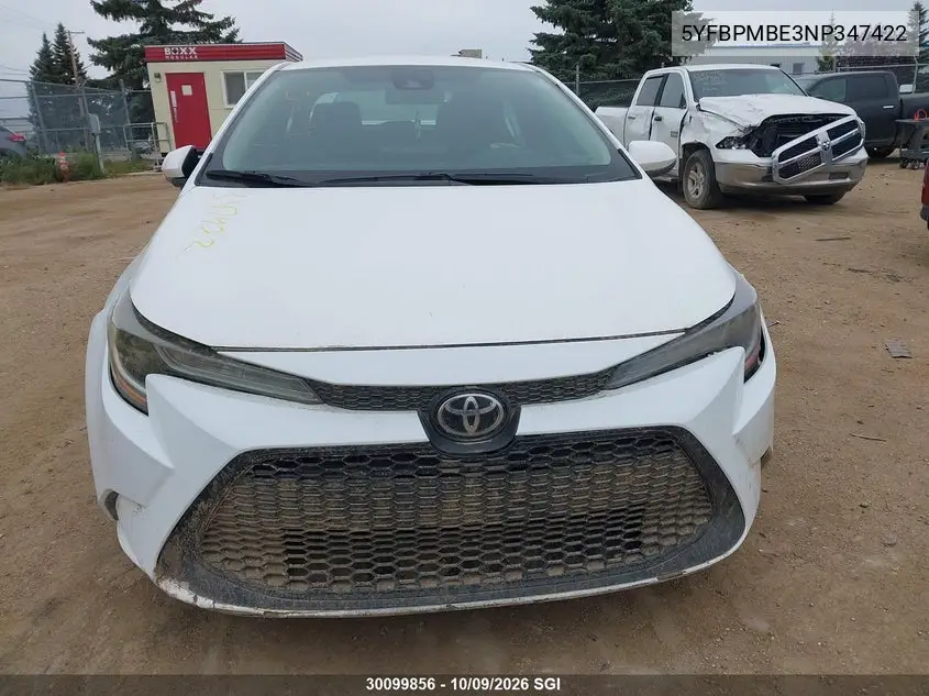 2022 TOYOTA COROLLA VIN 5YFBPMBE3NP347422 — фото 12