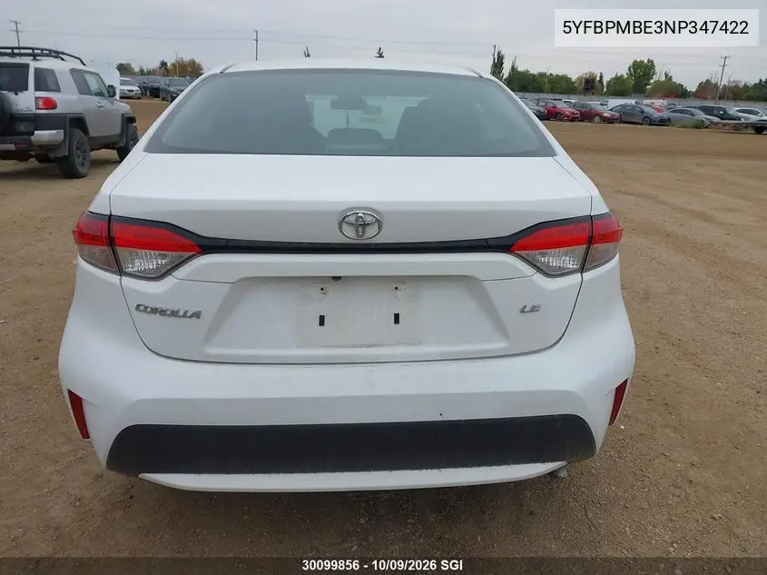2022 TOYOTA COROLLA VIN 5YFBPMBE3NP347422 — фото 16