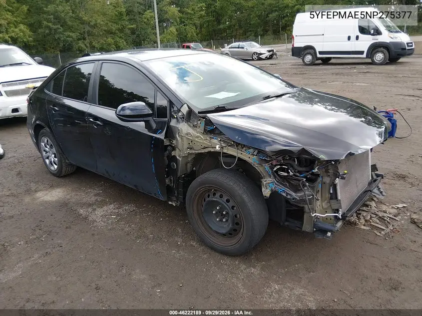 TOYOTA COROLLA 2022, VIN 5YFEPMAE5NP275377