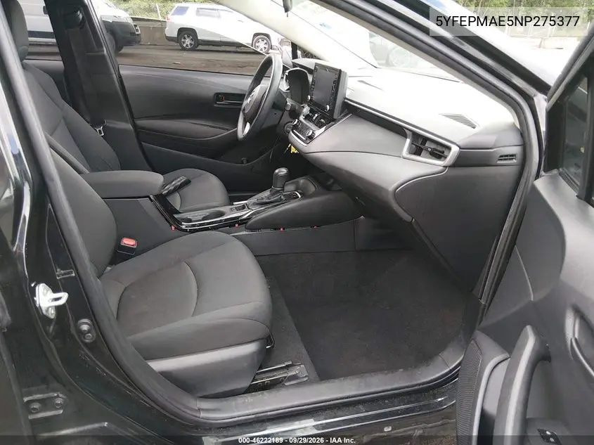 2022 TOYOTA COROLLA VIN 5YFEPMAE5NP275377 — фото 5