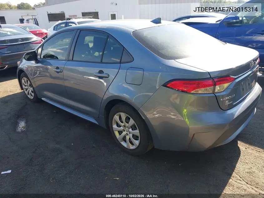 2022 TOYOTA COROLLA VIN JTDEPMAE7N3015314 — фото 3