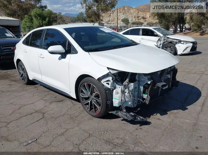 TOYOTA COROLLA 2022, VIN JTDS4MCE2NJ089258