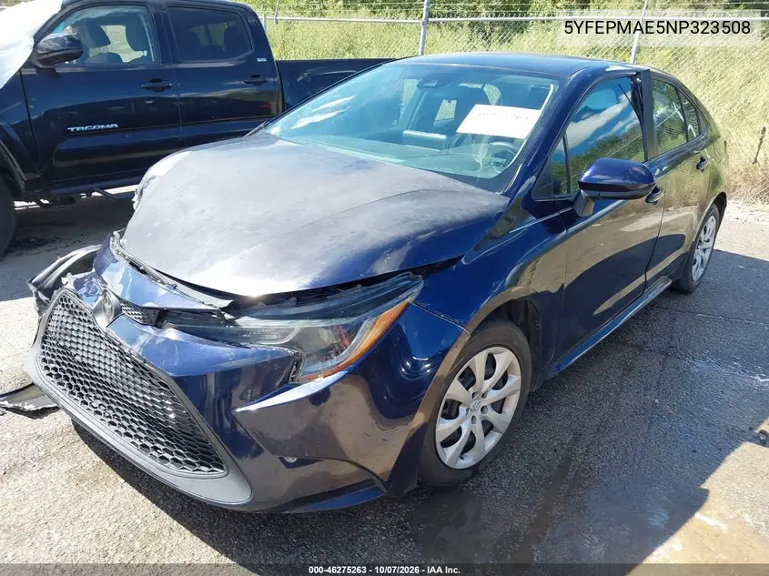 2022 TOYOTA COROLLA VIN 5YFEPMAE5NP323508 — фото 2