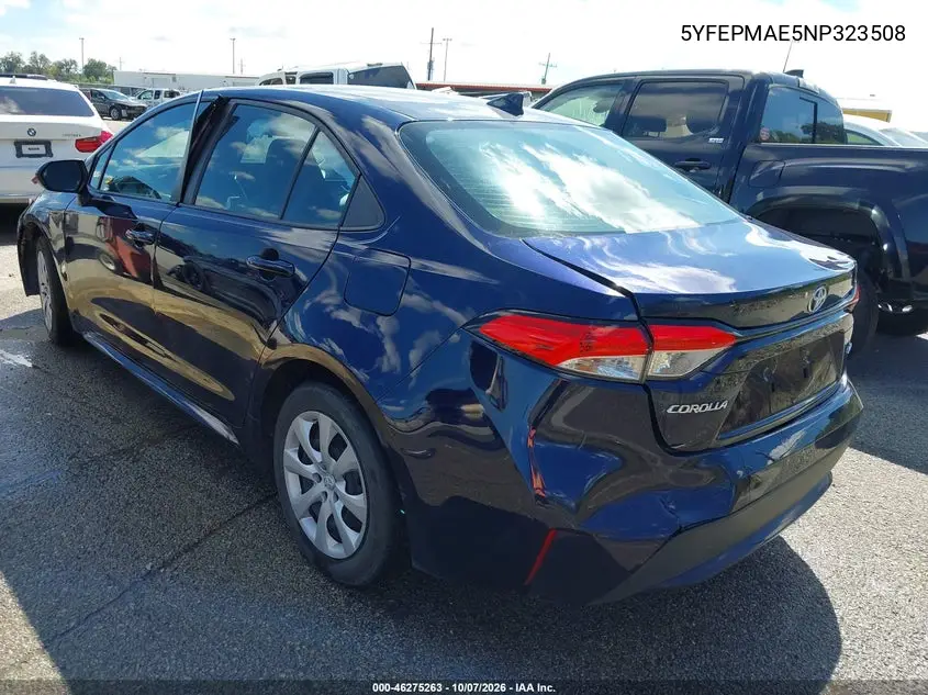 2022 TOYOTA COROLLA VIN 5YFEPMAE5NP323508 — фото 3