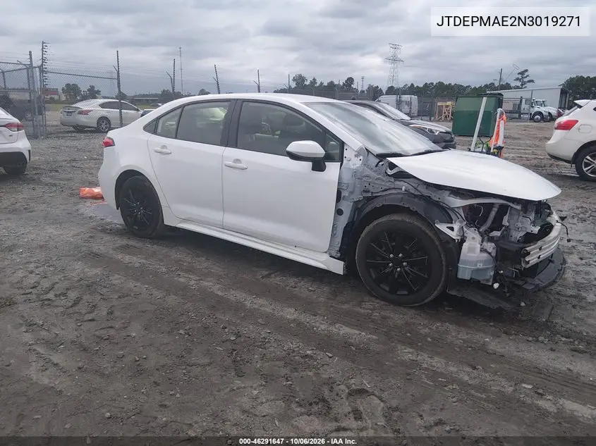 TOYOTA COROLLA 2022, VIN JTDEPMAE2N3019271