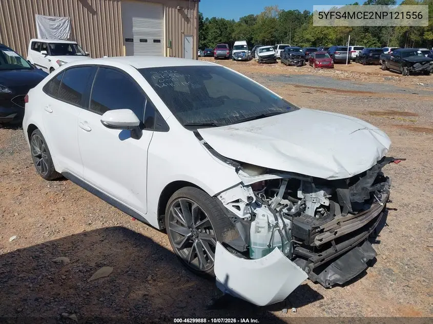 TOYOTA COROLLA 2022, VIN 5YFS4MCE2NP121556