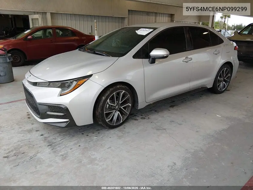 2022 TOYOTA COROLLA VIN 5YFS4MCE6NP099299 — фото 2