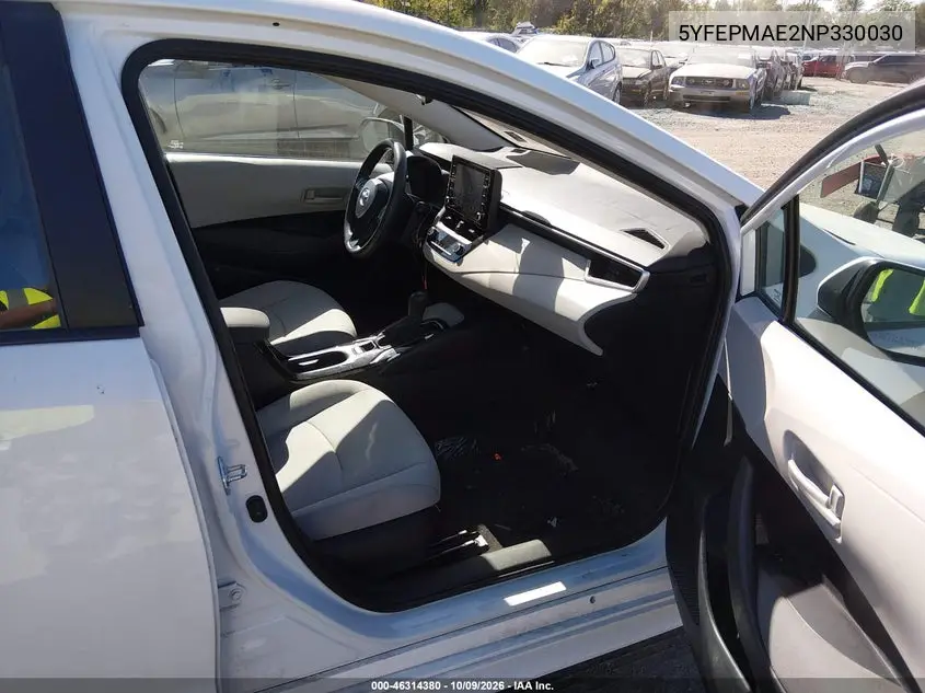 2022 TOYOTA COROLLA VIN 5YFEPMAE2NP330030 — фото 5