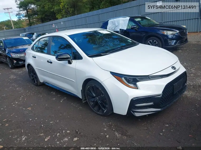 TOYOTA COROLLA 2022, VIN 5YFS4MCE6NP131491