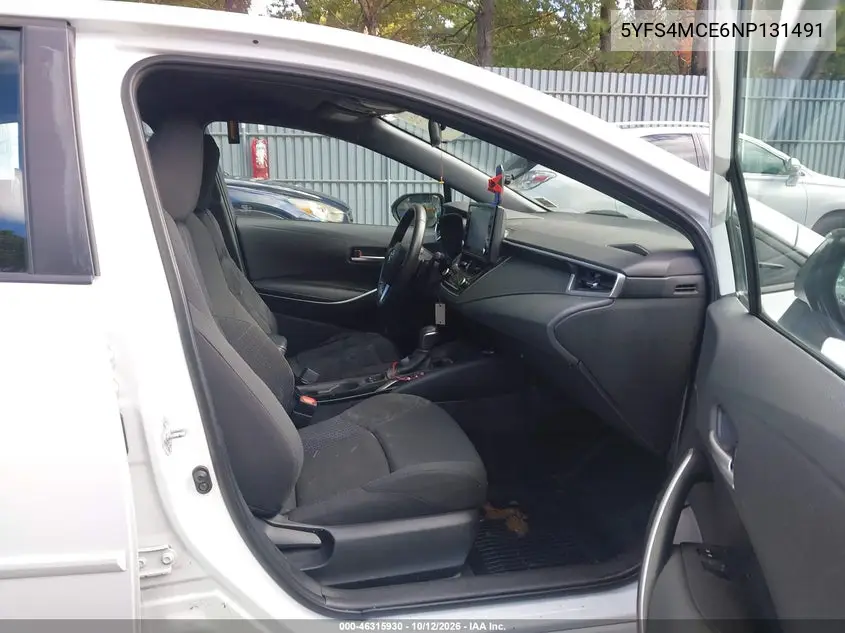 2022 TOYOTA COROLLA VIN 5YFS4MCE6NP131491 — фото 5