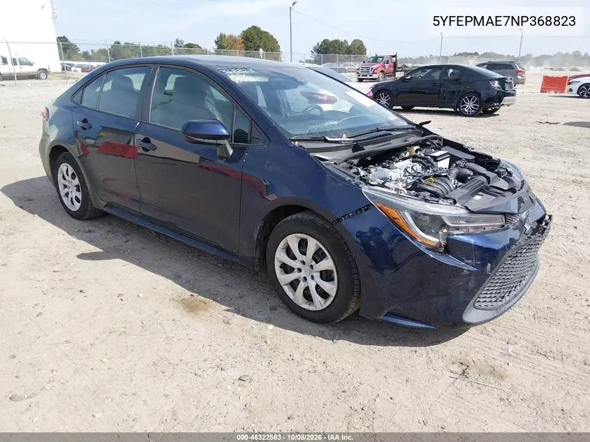 TOYOTA COROLLA 2022, VIN 5YFEPMAE7NP368823