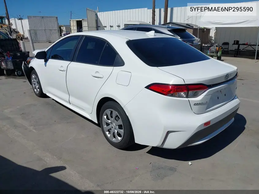 2022 TOYOTA COROLLA VIN 5YFEPMAE6NP295590 — фото 3