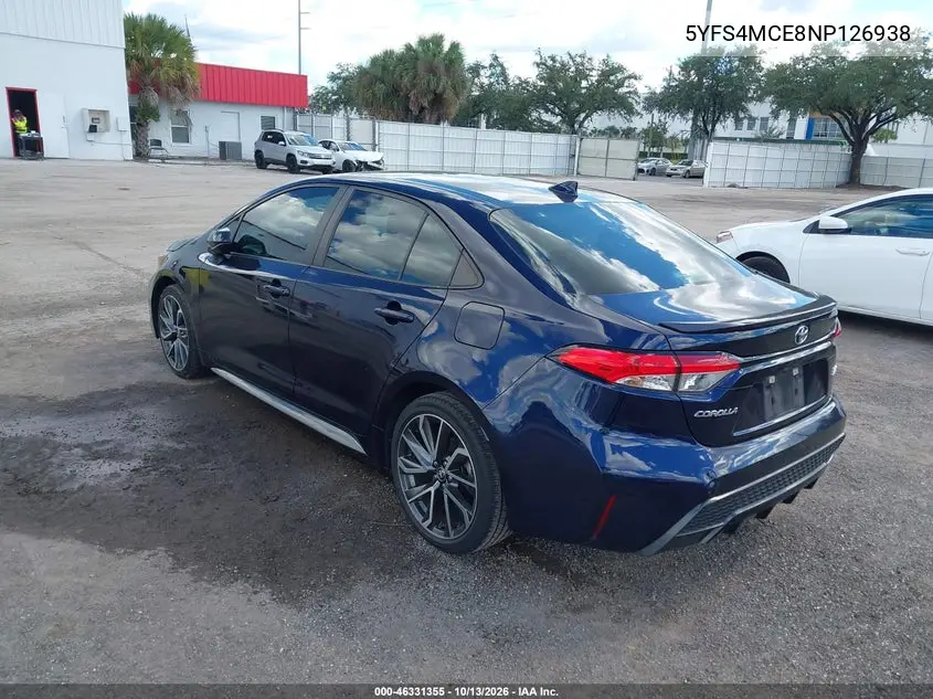 2022 TOYOTA COROLLA VIN 5YFS4MCE8NP126938 — фото 3