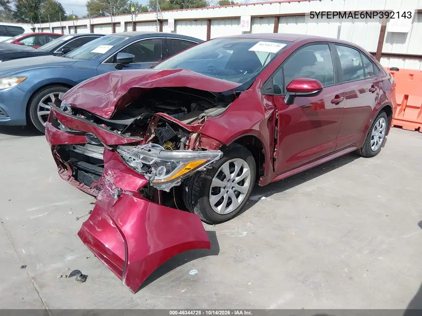 2022 TOYOTA COROLLA VIN 5YFEPMAE6NP392143 — фото 2