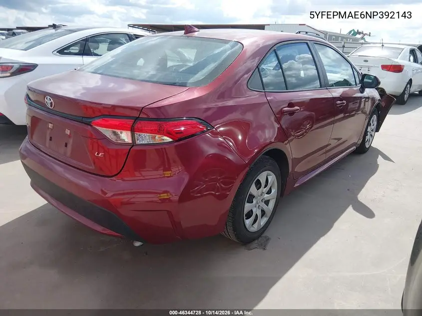2022 TOYOTA COROLLA VIN 5YFEPMAE6NP392143 — фото 4