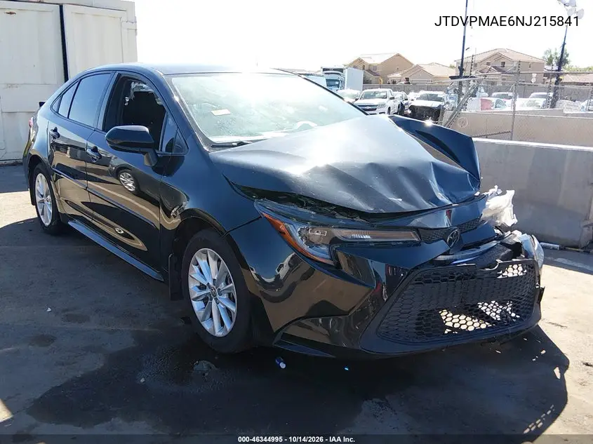 TOYOTA COROLLA 2022, VIN JTDVPMAE6NJ215841