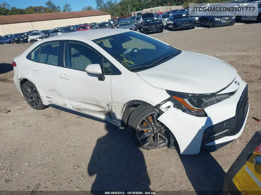 TOYOTA COROLLA 2022, VIN JTDS4MCE0N3501777